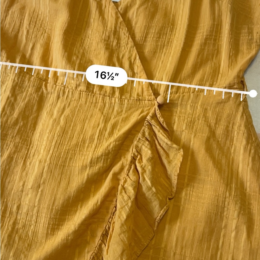 ASOS Ruffle Wrap Sundress 12 Orange - Picture 10 of 12